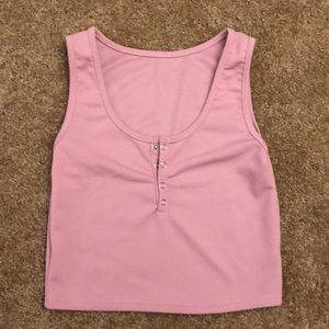 Small button crop top